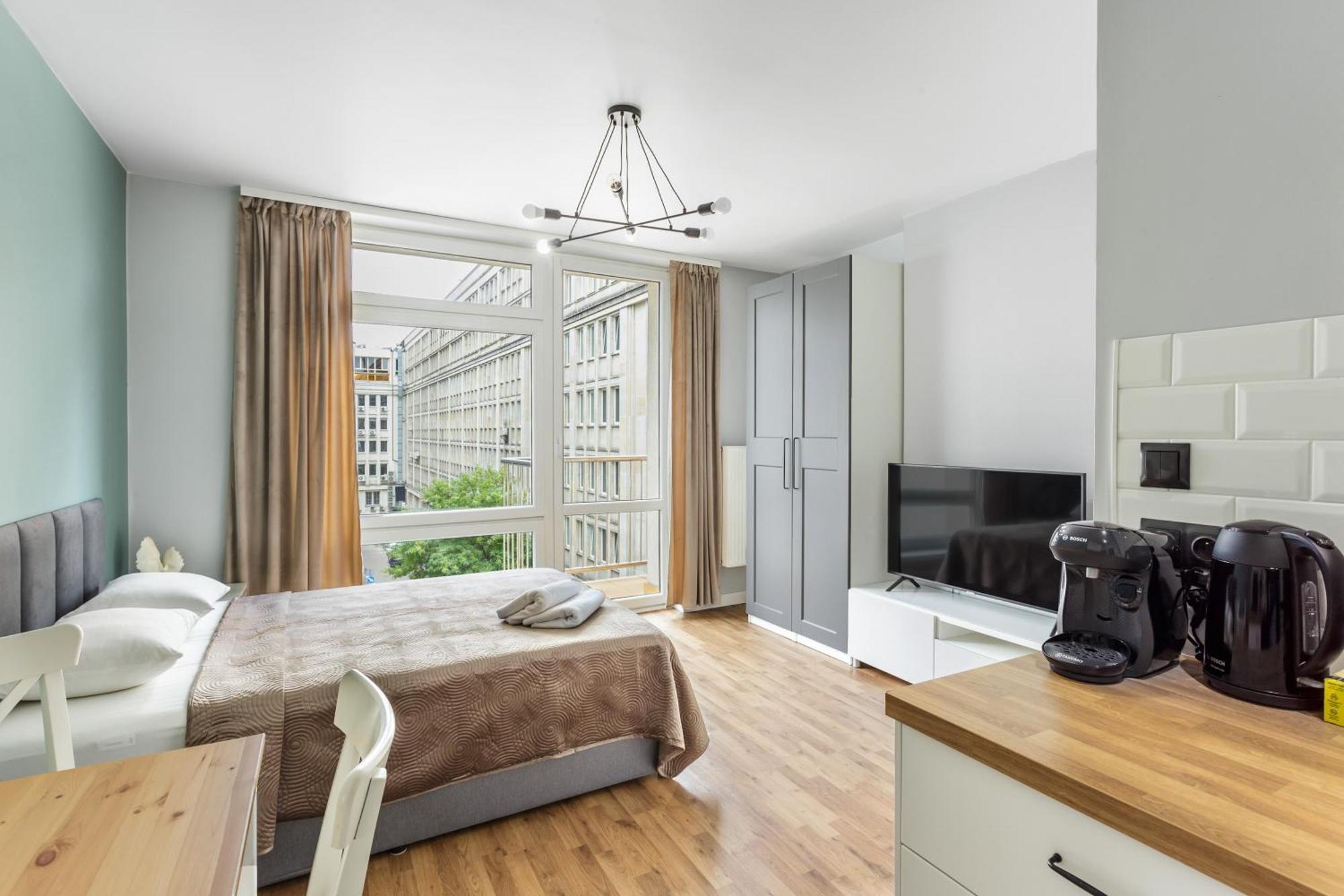 Charming Apartment In The City Center Warschau Exterior foto